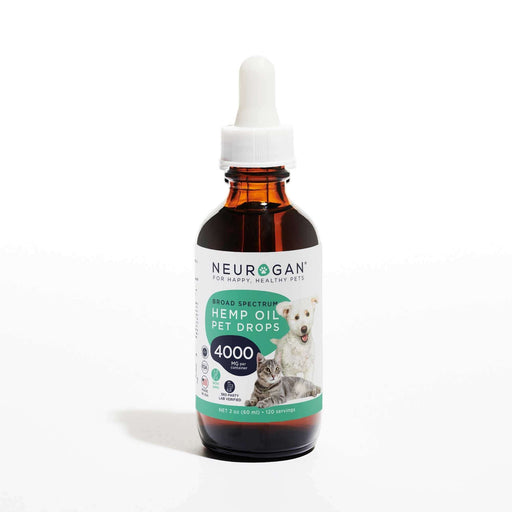 Neurogan CBD Pet Oil 4000mg 2 oz amber dropper bottle