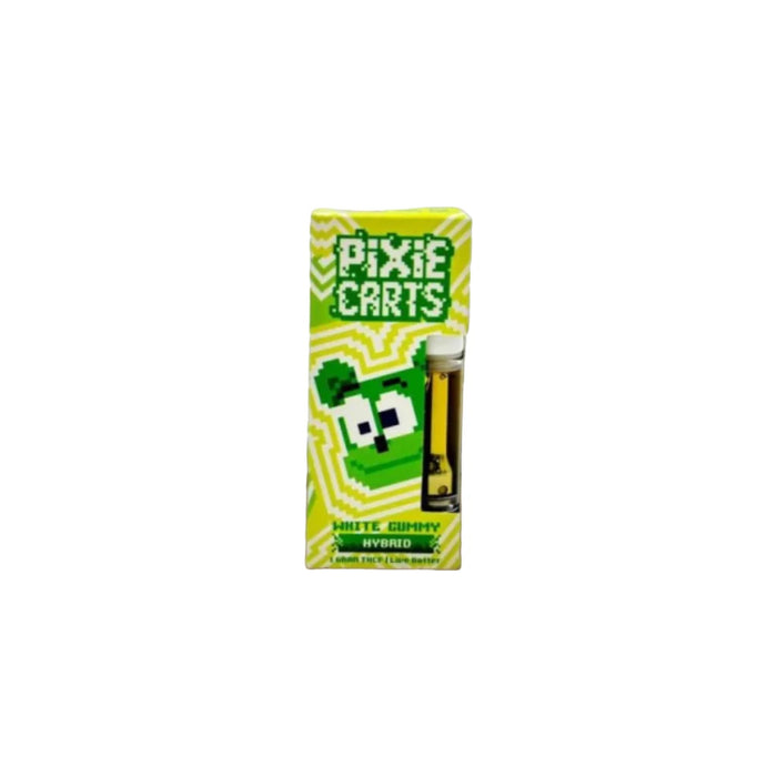 Pixie Carts Live Badder THCP Cartridge 1g White Gummy front | CBDdatabase.com