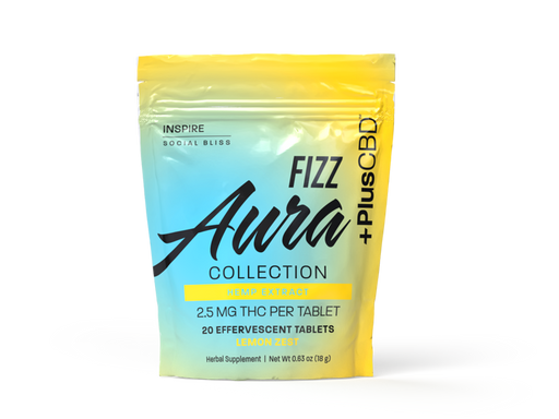 PlusCBD Aura Fizz THC Drink Tablets Lemon Zest 2.5mg (20 Count) | CBDdatabase.com