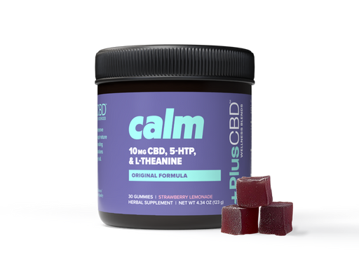 PlusCBD CBD Calm Gummies Strawberry Lemonade 10mg (30 Count) | CBDdatabase.com