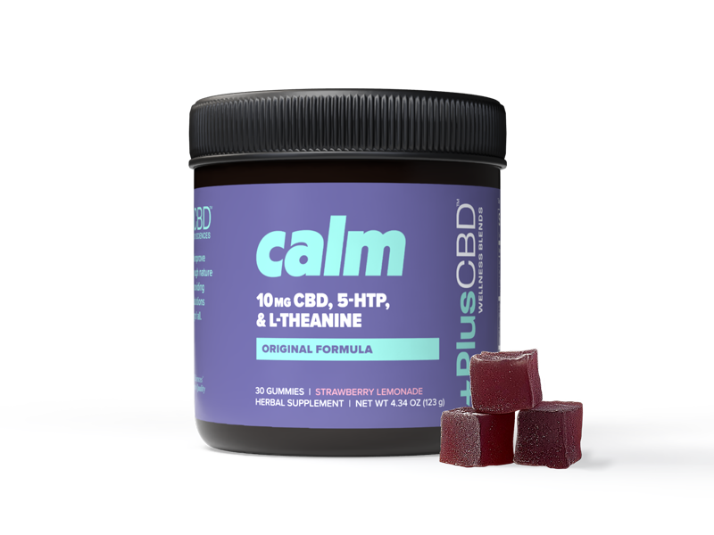 PlusCBD CBD Calm Gummies Strawberry Lemonade 10mg (30 Count) | CBDdatabase.com