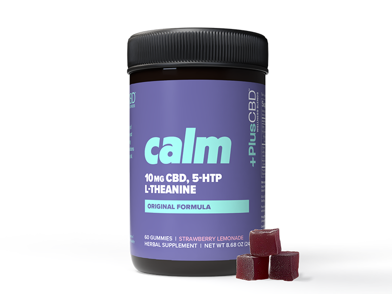 PlusCBD CBD Calm Gummies Strawberry Lemonade 10mg (60 Count) | CBDdatabase.com