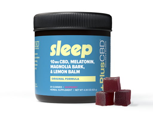PlusCBD CBD Sleep Gummies Raspberry + Melatonin 10mg (30 Count) | CBDdatabase.com