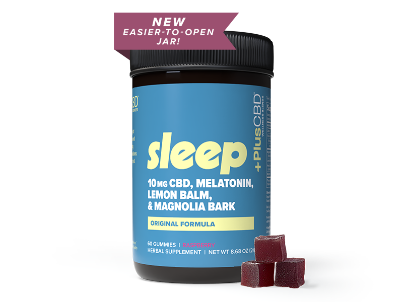 PlusCBD CBD Sleep Gummies Raspberry + Melatonin 10mg (60 Count) | CBDdatabase.com