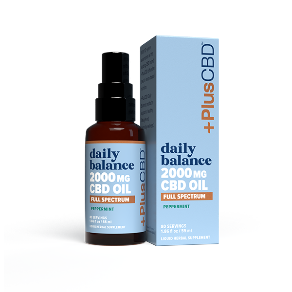 PlusCBD Daily Balance CBD Oil Peppermint 2000mg (1.86 fl oz) | CBDdatabase.com