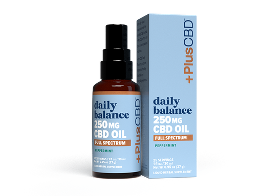 PlusCBD Daily Balance CBD Oil Peppermint 250mg (1 fl oz) | CBDdatabase.com