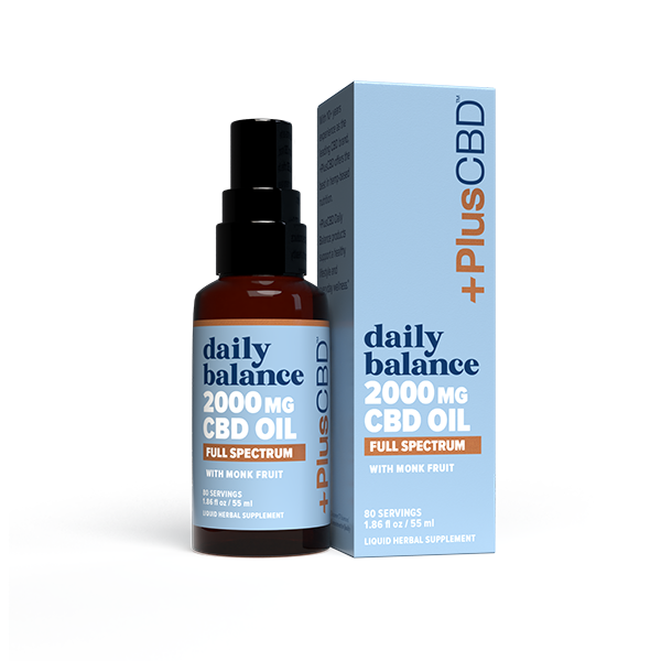 PlusCBD Daily Balance CBD Oil Unflavored 2000mg (1.86 fl oz) | CBDdatabase.com