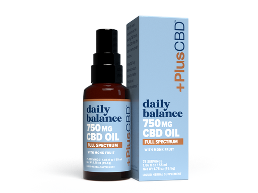 PlusCBD Daily Balance CBD Oil Unflavored 750mg (1.86 fl oz) | CBDdatabase.com