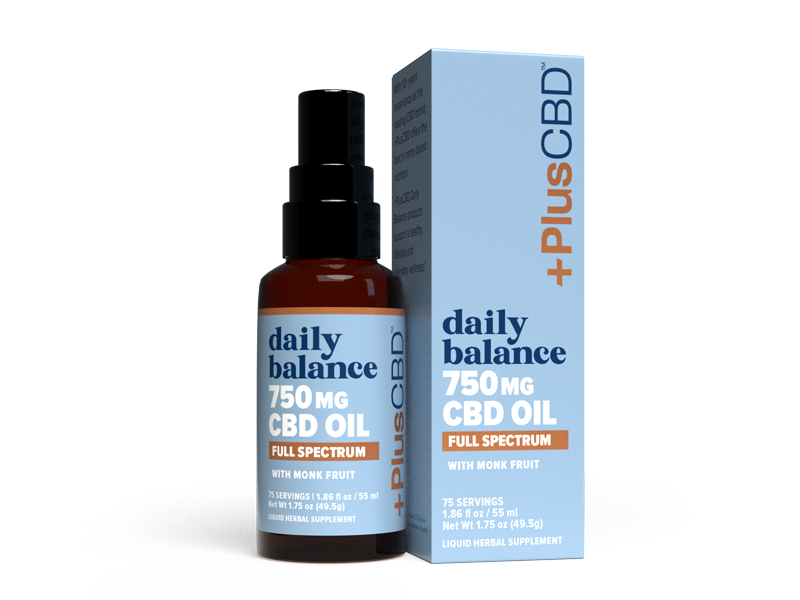 PlusCBD Daily Balance CBD Oil Unflavored 750mg (1.86 fl oz) | CBDdatabase.com