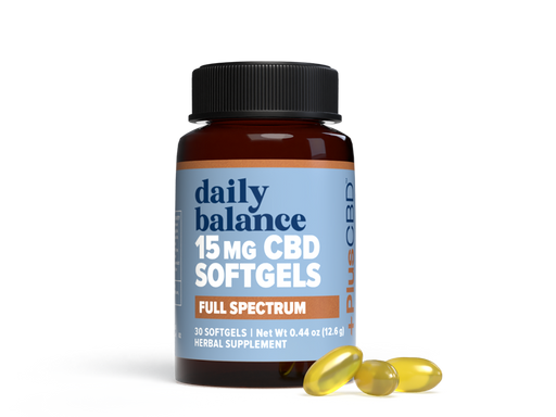 PlusCBD Daily Balance CBD Softgels 15mg (30 Count) | CBDdatabase.com