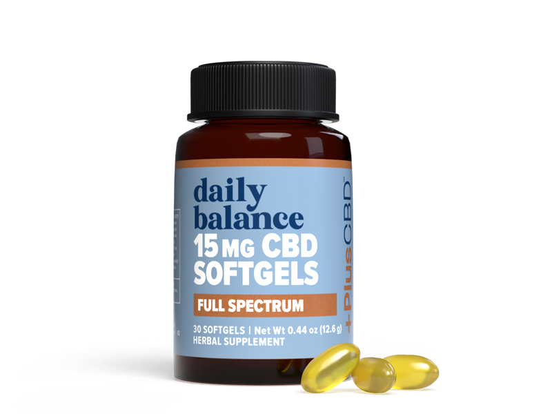 PlusCBD Daily Balance CBD Softgels 15mg (30 Count) | CBDdatabase.com