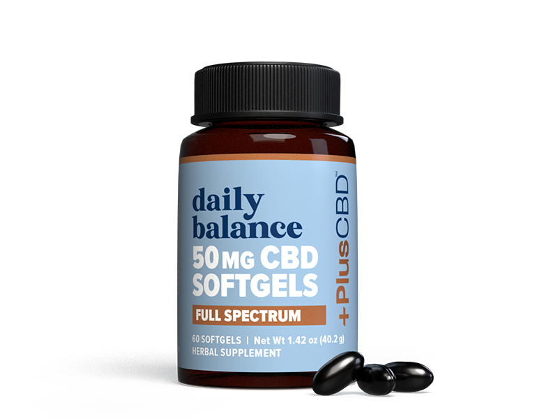PlusCBD Daily Balance CBD Softgels 50mg (60 Count) | CBDdatabase.com