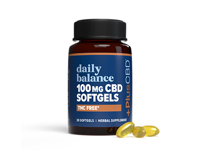 PlusCBD Daily Balance THC Free CBD Softgels 100mg (30 Count) | CBDdatabase.com