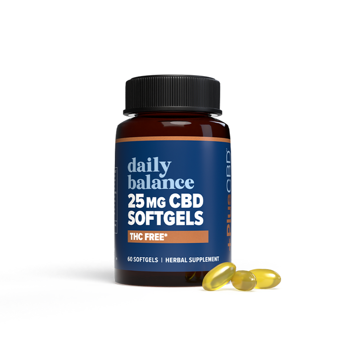 PlusCBD Daily Balance THC Free CBD Softgels 25mg (60 Count) | CBDdatabase.com