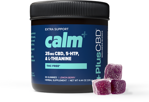 PlusCBD Extra Support Calm+ CBD Gummies Lemon Berry 25mg (30 Count) | CBDdatabase.com