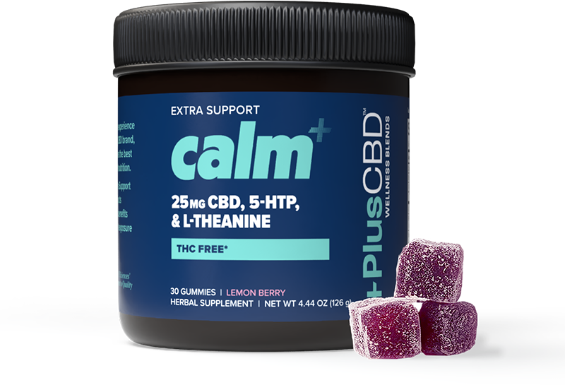 PlusCBD Extra Support Calm+ CBD Gummies Lemon Berry 25mg (30 Count) | CBDdatabase.com