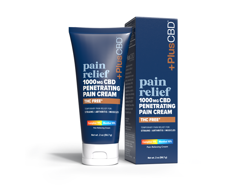 PlusCBD Pain Relief Penetrating Cream 1000mg (2 oz) | CBDdatabase.com