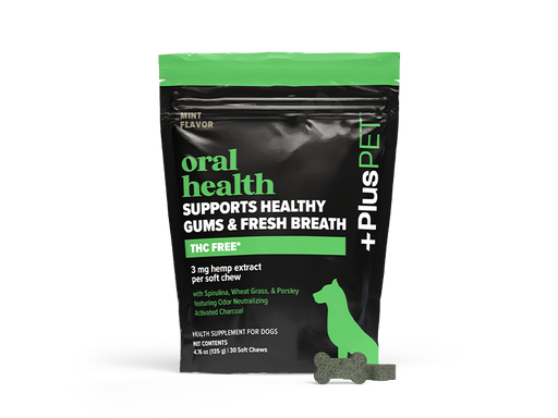 PlusCBD Pet Oral Health CBD Chews Mint 3mg (30 Count) | CBDdatabase.com