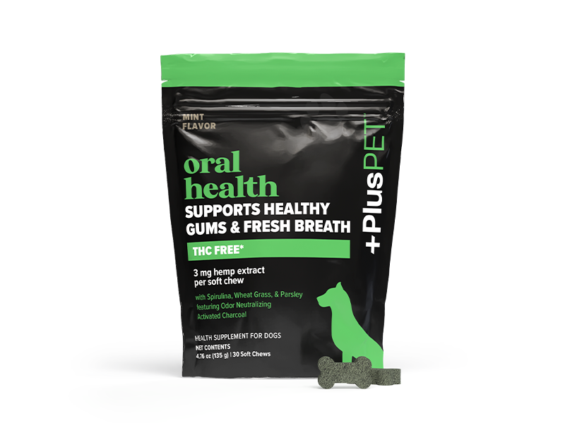 PlusCBD Pet Oral Health CBD Chews Mint 3mg (30 Count) | CBDdatabase.com