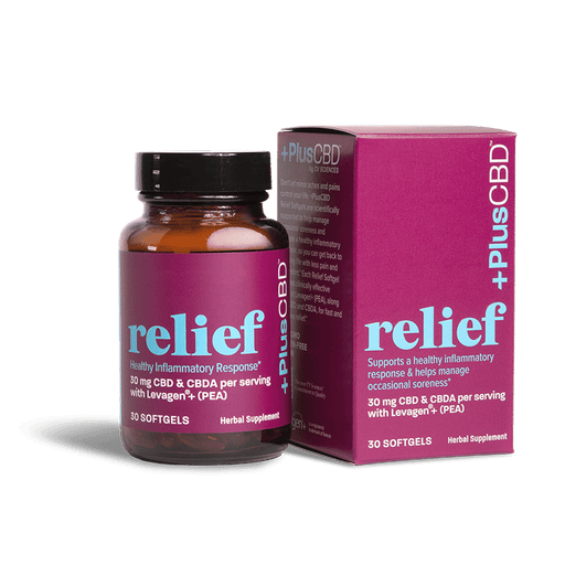 PlusCBD Relief CBD Softgels + PEA 30mg (30 Count) | CBDdatabase.com