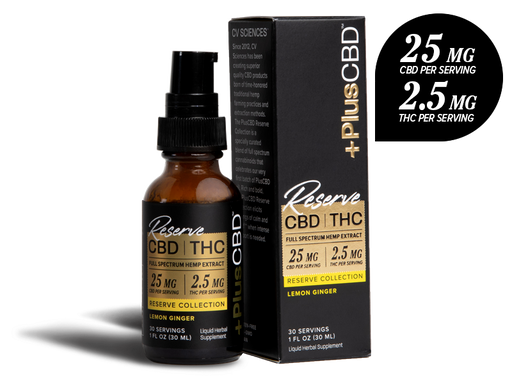 PlusCBD Reserve CBD Oil Lemon Ginger 750mg CBD 75mg THC (1 fl oz) | CBDdatabase.com