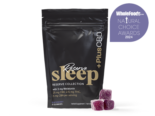 PlusCBD Reserve Sleep Gummies Blackberry 25mg CBD 2.5mg THC (10 Count) | CBDdatabase.com