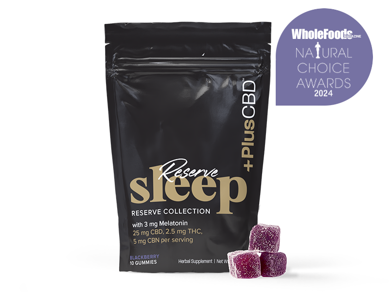 PlusCBD Reserve Sleep Gummies Blackberry 25mg CBD 2.5mg THC (10 Count) | CBDdatabase.com