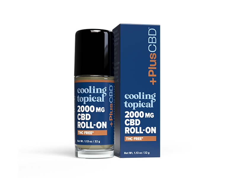 PlusCBD THC Free CBD Roll-On Cooling 2000mg (1.13 oz) | CBDdatabase.com