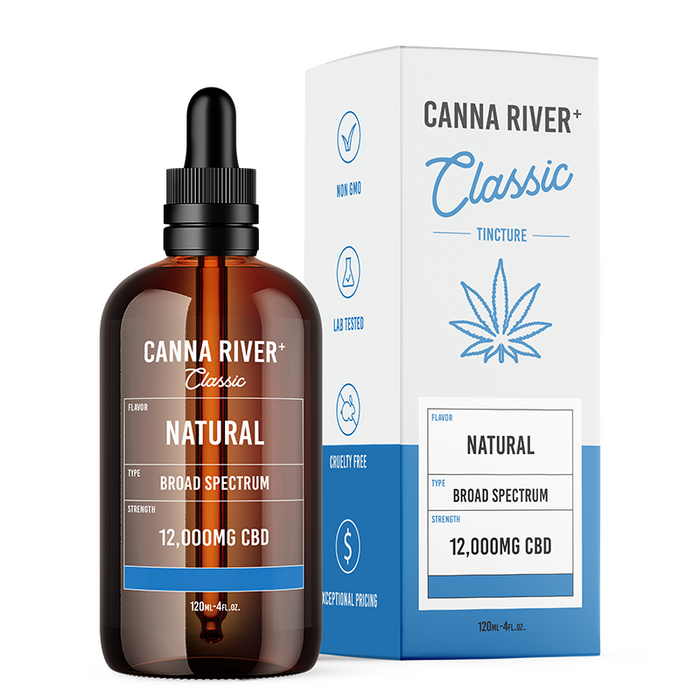 Canna River Classic Broad Spectrum CBD Oil Natural 1500mg to 12000mg