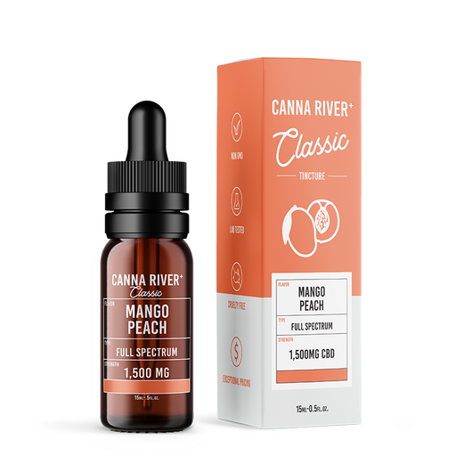Canna River Classic Full Spectrum CBD Oil Mango Peach 1500mg to 12000mg 1500mg (15mL)