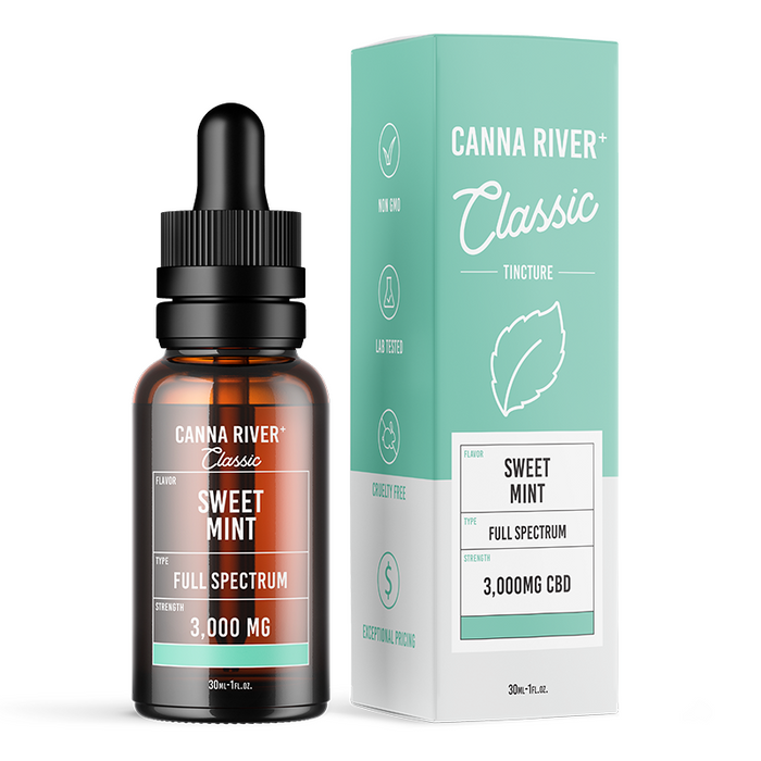 Canna River Classic Full Spectrum CBD Oil Sweet Mint 1500mg to 12000mg