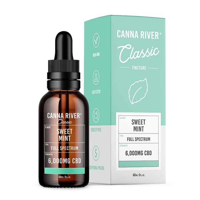 Canna River Classic Full Spectrum CBD Oil Sweet Mint 1500mg to 12000mg