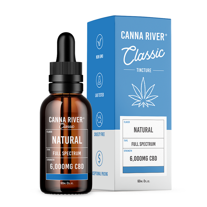 Canna River Classic Full Spectrum CBD Oil Natural 1500mg to 12000mg