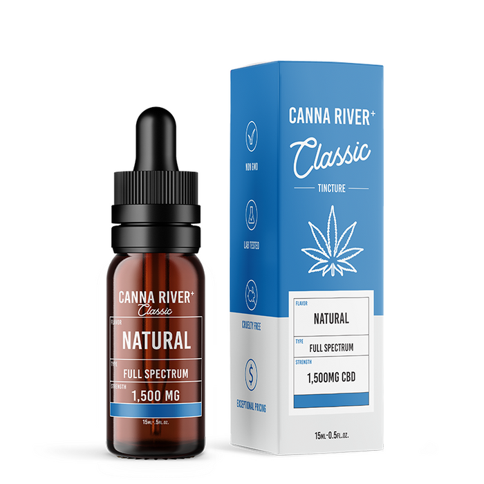 Canna River Classic Full Spectrum CBD Oil Natural 1500mg to 12000mg