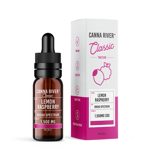 Canna River Classic Broad Spectrum CBD Oil Lemon Raspberry 1500mg to 12000mg