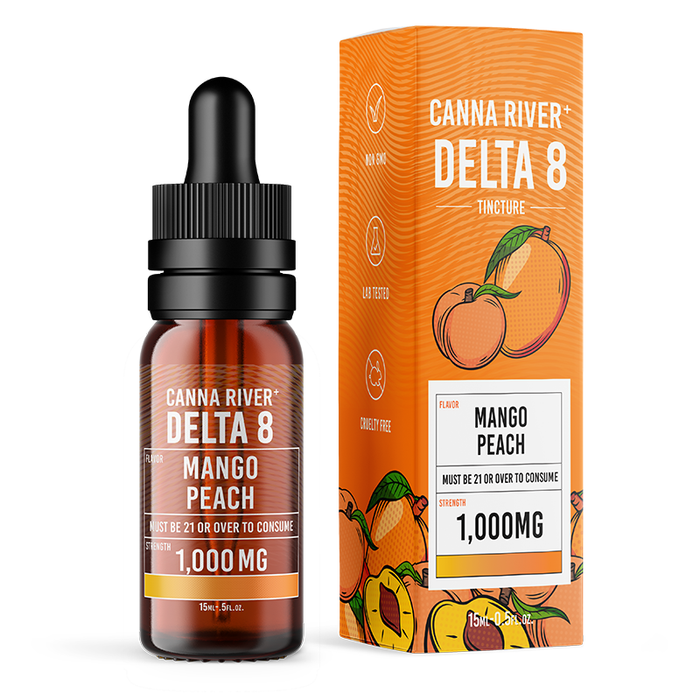 Canna River Delta 8 THC Oil Mango Peach 1000mg (15mL)