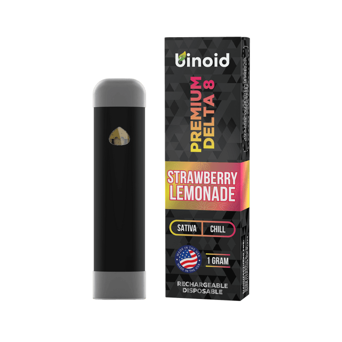 Binoid Delta 8 Rechargeable Disposable Vape Strawberry Lemonade 1 gram