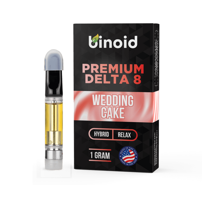 Binoid Delta 8 Vape Cartridge Wedding Cake 1 gram with box