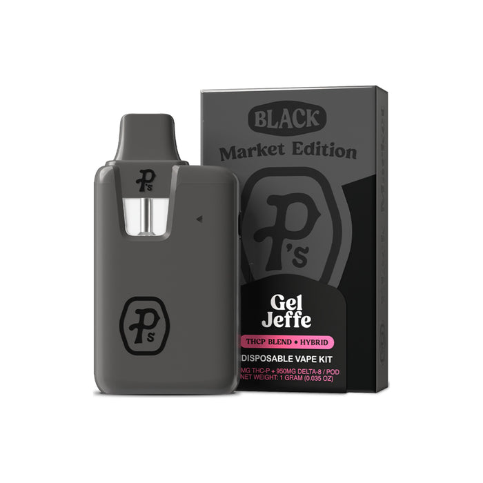 Pushin P's Black Market THCP and Delta 8 Disposable Vape Kit 1g Gel Jeffe