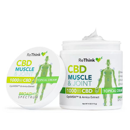 ReThink CBD Muscle & Joint Cream + Arnica 1000mg (4 oz) | CBDdatabase.com