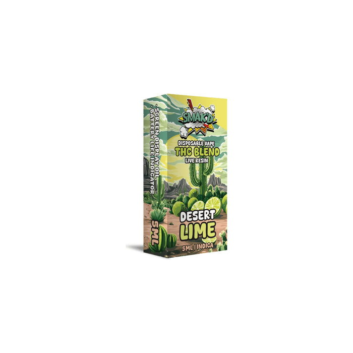Smak'd Exotic Blend THC Live Resin Disposable Vape 5mL Desert Lime