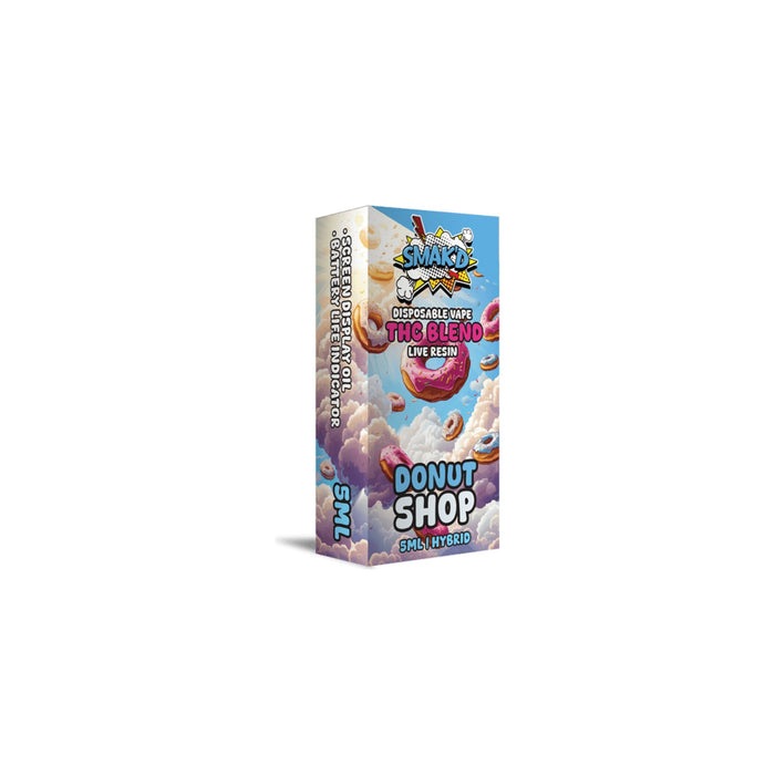 Smak'd Exotic Blend THC Live Resin Disposable Vape 5mL Donut Shop