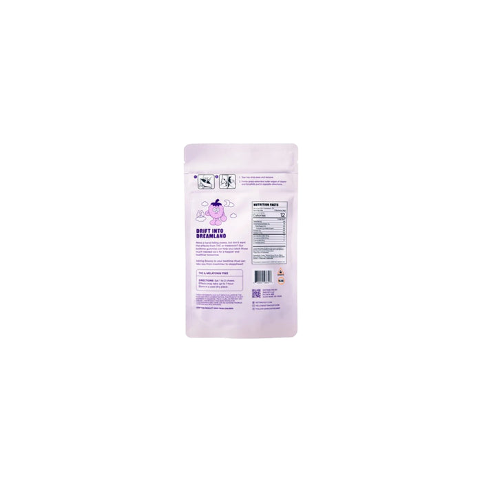 Snoozy Good Night's Sleep CBD and CBN Gummies THC Free pouch, back