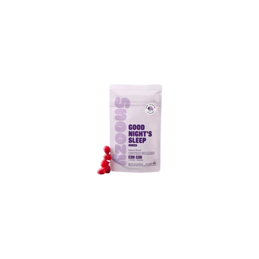Snoozy Good Night's Sleep CBD and CBN Gummies THC Free 20 count pouch, front