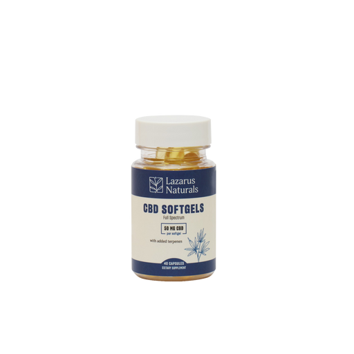 Lazarus Naturals Full Spectrum CBD Softgels, 50mg (40 & 200 Count) - image 1