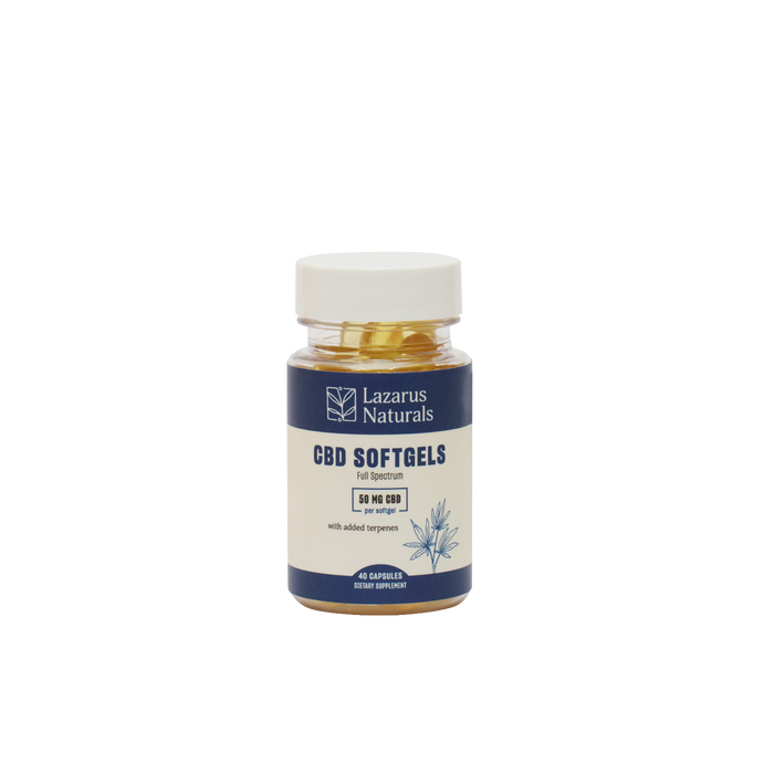 Lazarus Naturals Full Spectrum CBD Softgels, 50mg (40 & 200 Count) - image 1