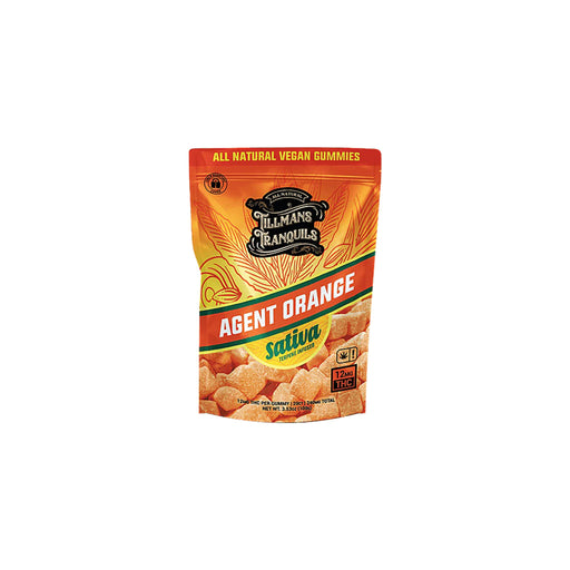 Tillmans Tranquils Delta 9 THC Gummies 240mg (20 Count) Agent Orange front | CBDdatabase.com
