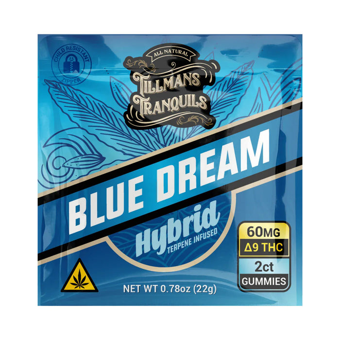 Tillmans Tranquils Delta 9 THC Gummies 60mg (2 Count) Blue Dream front | CBDdatabase.com