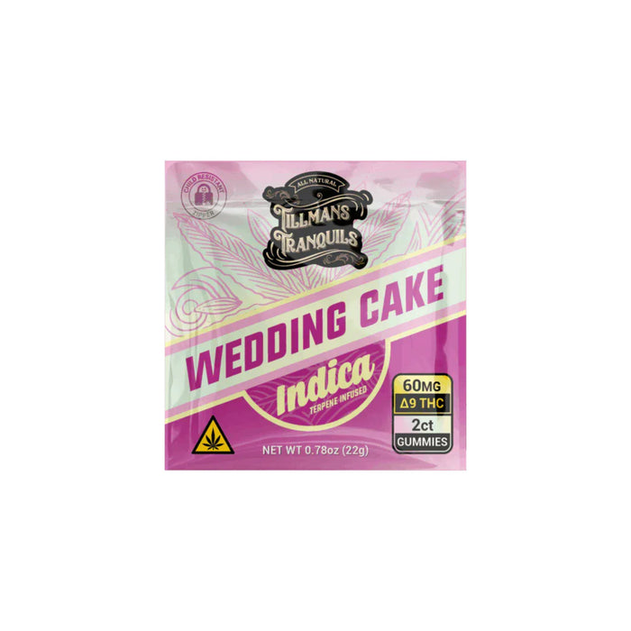 Tillmans Tranquils Delta 9 THC Gummies 60mg (2 Count) Wedding Cake front | CBDdatabase.com
