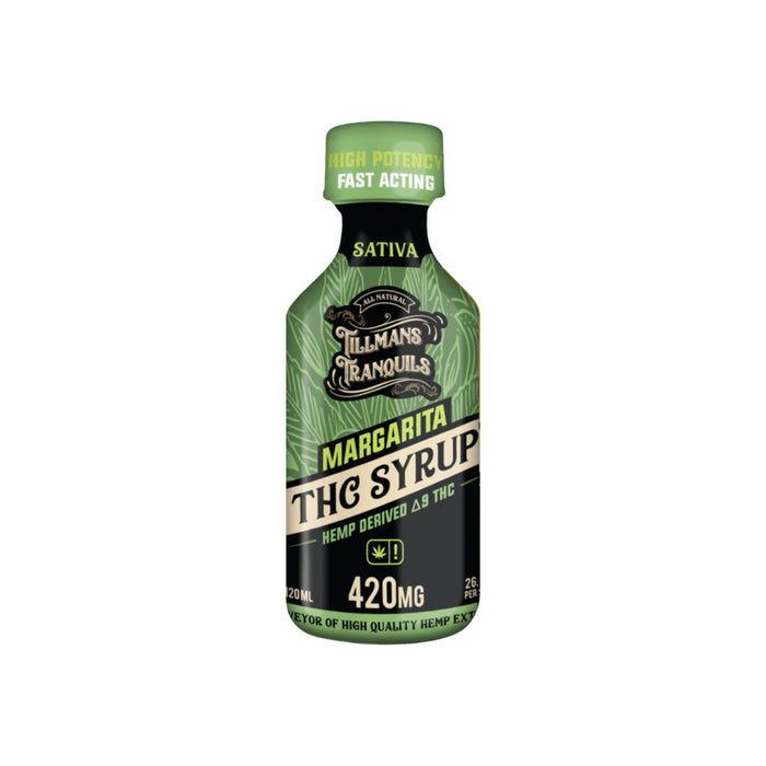 Tillmans Tranquils Delta 9 THC Syrup 420mg Margarita bottle front